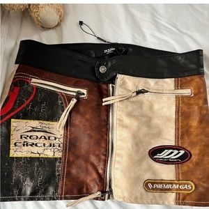 Jaded London Daytona Vegan Leather Skirt